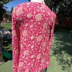 O'Neill Pink and Cream Floral Top